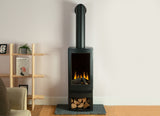 f-British Fires Bramshaw houtopslag en pijp