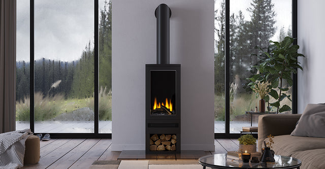 f-British Fires Bramshaw houtopslag en pijp vila