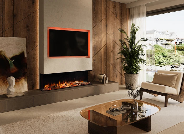 f-Charlton & Jenrick  i-1500e Deep met premium log Elektrische Sfeerhaard