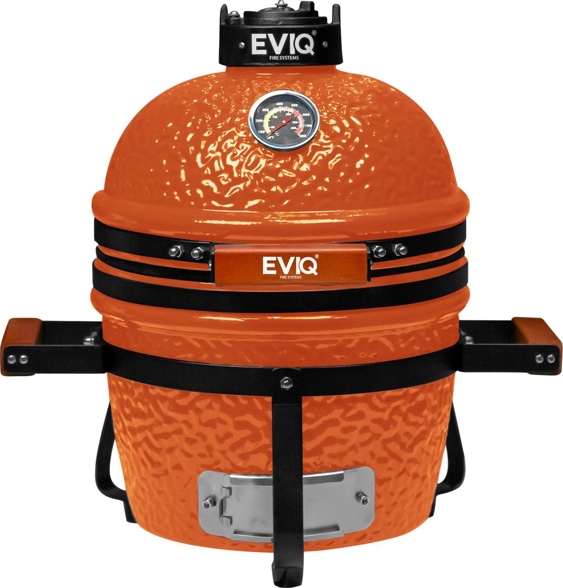EVIQ Grillmaster Kamado 13 inch keramische barbecue oranje