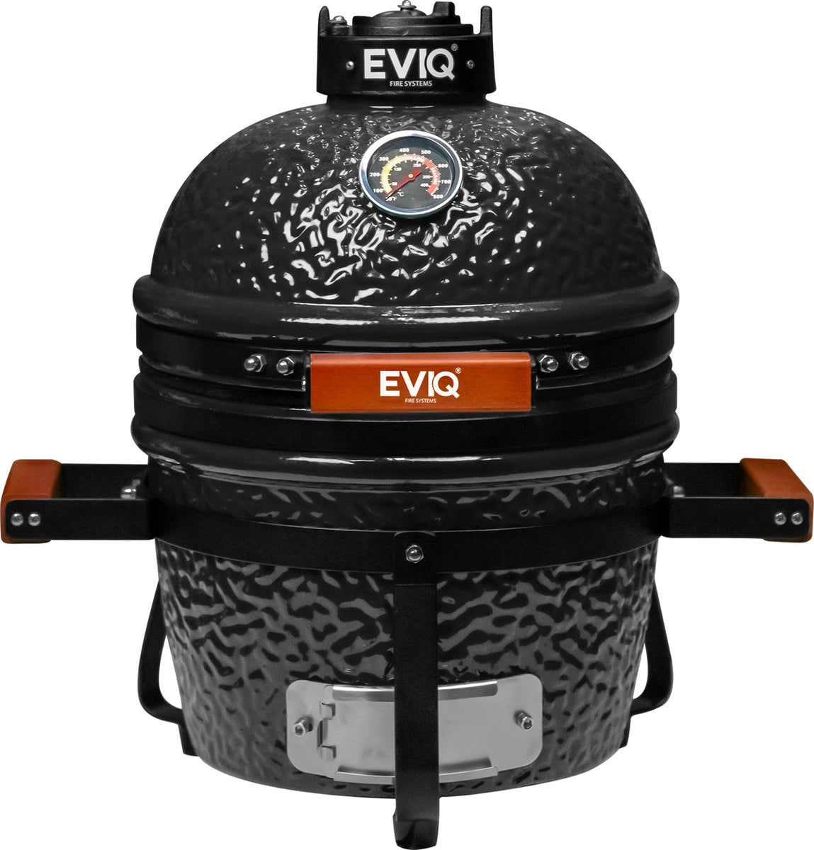 EVIQ Grillmaster Kamado 13 inch keramische barbecue antraciet