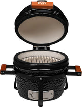 EVIQ Grillmaster Kamado 13 inch keramische barbecue zwart open