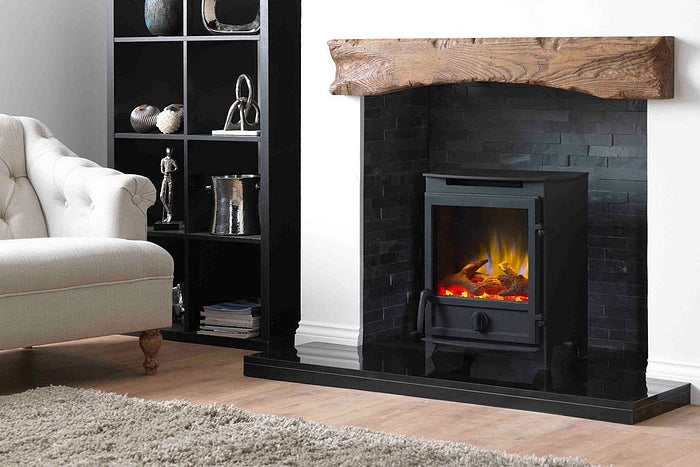 f-Charlton & Jenrick  Fireline Alcaston Vrijstaande Elektrische Sfeerhaard met rechte deur